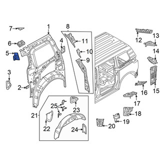 Volkswagen OE - Rear Left Upper Quarter Panel Reinforcement