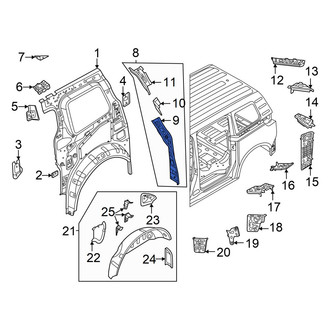 Volkswagen OE - Left Lower Inner Body D-Pillar