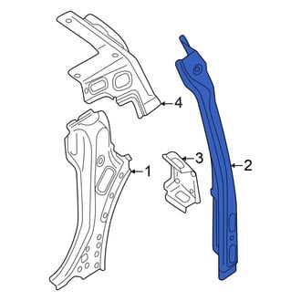 Volkswagen OE - Left Lower Body D-Pillar Reinforcement