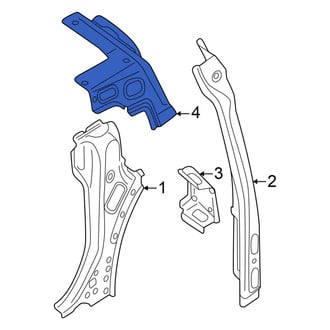 Volkswagen OE - Left Upper Body D-Pillar Reinforcement