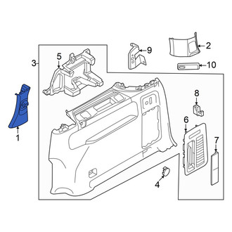 Volkswagen OE - Right Body C-Pillar Trim Panel