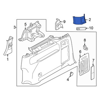Volkswagen OE - Right Body D-Pillar Trim Panel