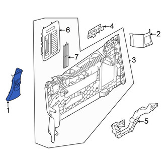 Volkswagen OE - Left Body C-Pillar Trim Panel