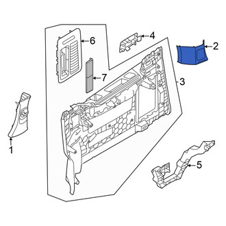 Volkswagen OE - Left Body D-Pillar Trim Panel
