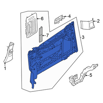 Volkswagen OE - Rear Left Interior Quarter Panel Trim Panel