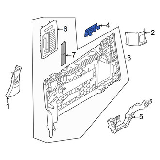 Volkswagen OE - Interior Quarter Panel Trim Panel Insert