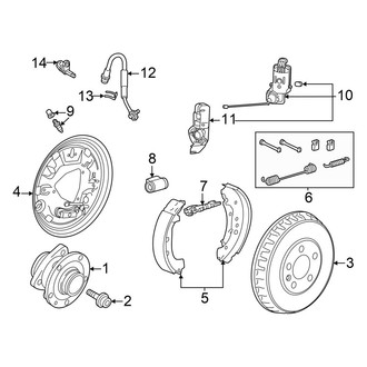 Volkswagen OE - Rear Suspension - Brake Components