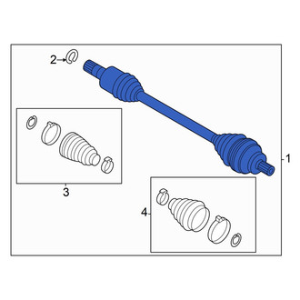 Volkswagen OE - Rear Left CV Axle Assembly