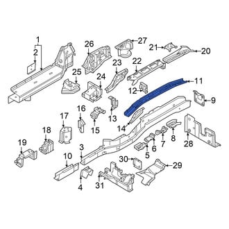 Volkswagen OE - Rear Right Frame Side Member Reinforcement