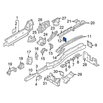 Volkswagen OE - Right Frame Side Member Reinforcement Brace