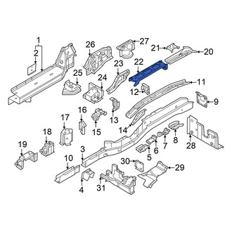 Volkswagen OE - Rear Center Right Frame Side Member Bracket