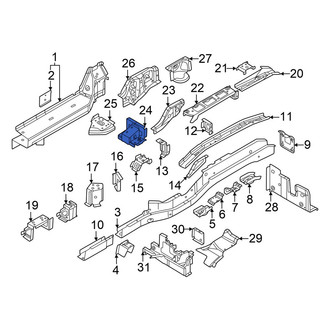 Volkswagen OE - Right Suspension Subframe Reinforcement Bracket