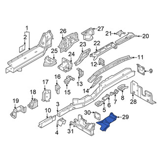 Volkswagen OE - Right Frame Side Member Crossmember Bracket