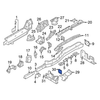 Volkswagen OE - Right Frame Side Member Crossmember Bracket