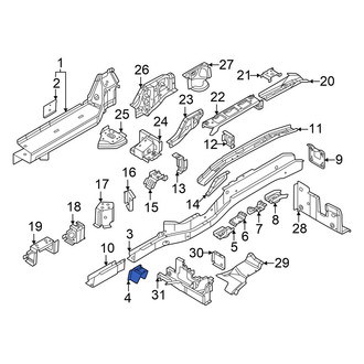 Volkswagen OE - Right Frame Side Member Bracket