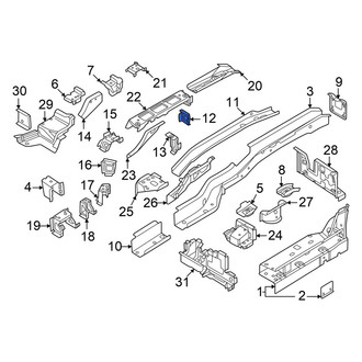 Volkswagen OE - Left Frame Side Member Reinforcement Brace