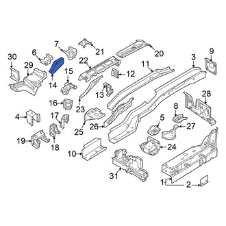 Volkswagen OE - Left Frame Side Member Reinforcement Bracket