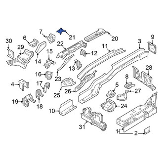 Volkswagen OE - Rear Left Frame Side Member Bracket