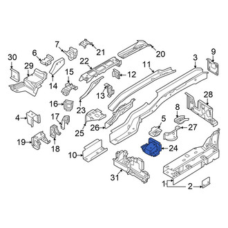 Volkswagen OE - Left Suspension Subframe Reinforcement Bracket