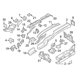 Volkswagen OE - Rear Body & Floor - Floor & Rails (Left Side Rail Components)