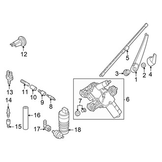 Volkswagen OE - Lift Gate - Rear Wiper Components