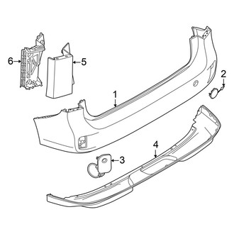 Volkswagen OE - Rear Bumper - Bumper & Components (Cover and Components)