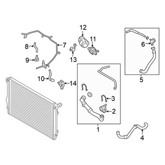 Volkswagen OE - Cooling - Hoses & Lines (Left Side), (SE / SE R-Line / SEL / SEL Premium / SEL Premium R-Line / SEL R-Line)