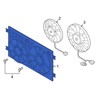 Volkswagen OE - Front Engine Cooling Fan Shroud