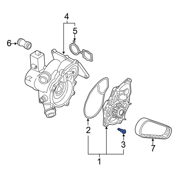 Engine Water Pump Bolt