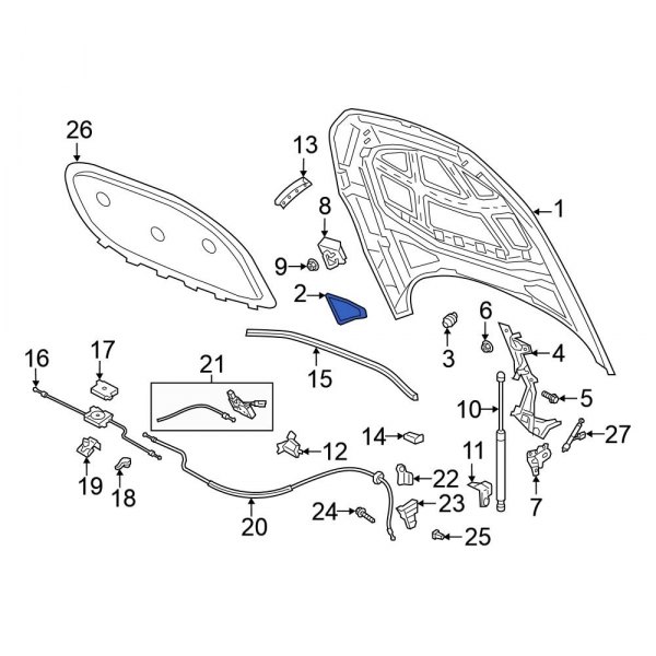 Hood Hinge Cover