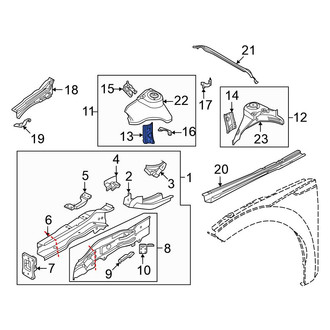Volkswagen OE - Front Right Fender Apron Reinforcement