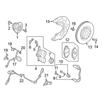 Volkswagen OE - Front Suspension - Brake Components (312 x 25 mm)