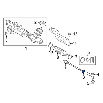Volkswagen OE - Outer Steering Tie Rod Nut