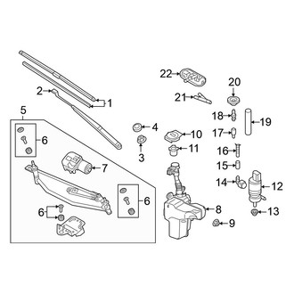 Volkswagen OE - Windshield - Wiper & Washer Components (SE / SEL / SEL Premium R-Line / SEL R-Line)