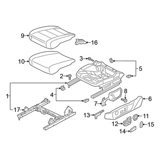 Volkswagen OE - Seats & Tracks - Passenger Seat Components (Seat Cushion Components)