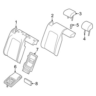 Volkswagen OE - Seats & Tracks - Rear Seat Components (Covers & Padding, Passenger Side, Seat Back, Components)