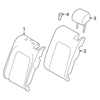 Volkswagen OE - Seats & Tracks - Rear Seat Components (Covers & Padding Drivers Side, Seat Back, Components)