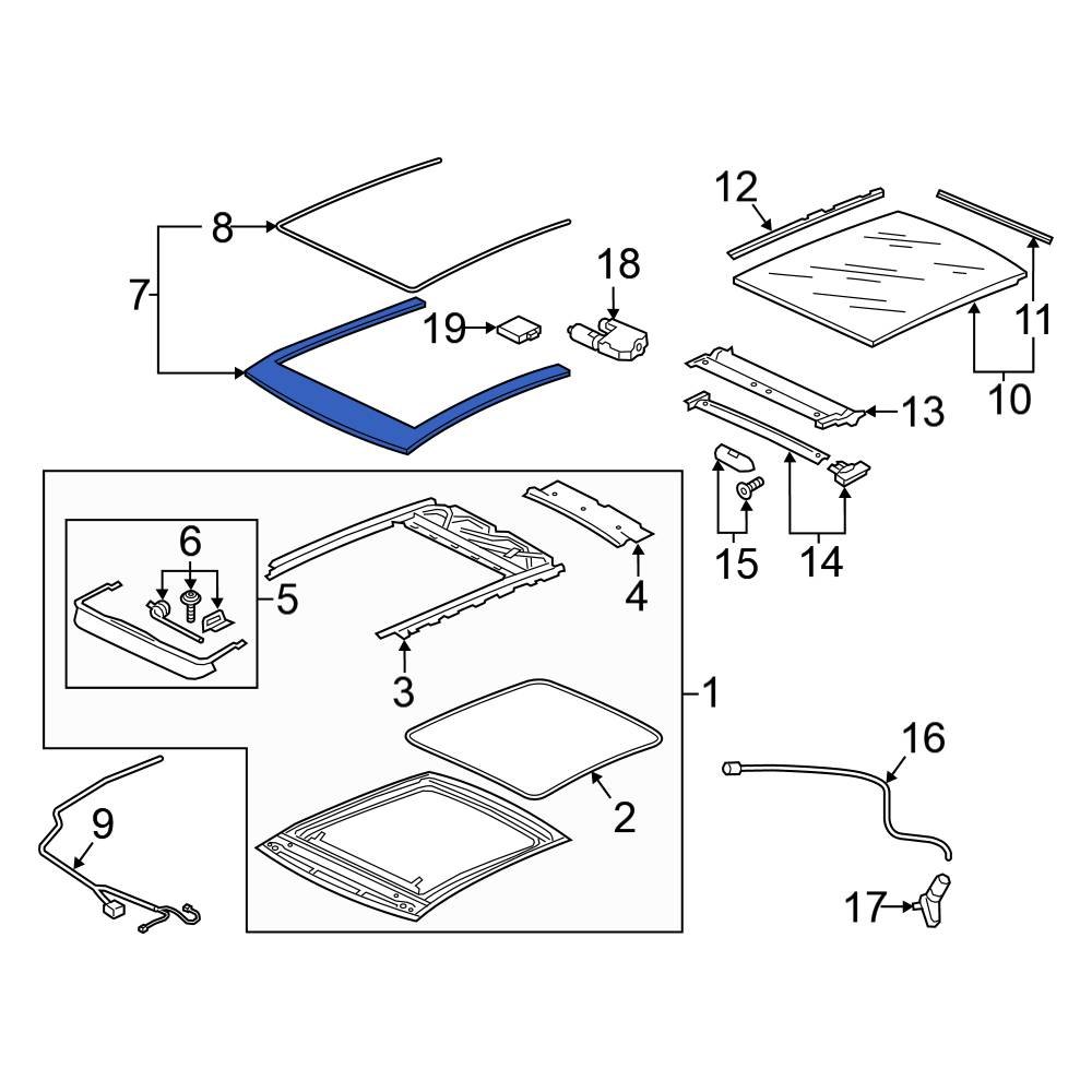 Volkswagen OE 3G8877059 Sunroof Molding