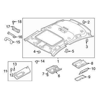 Volkswagen OE - Roof - Interior Trim (With Panoramic Sunroof), (SEL / SEL Premium R-Line / SEL R-Line)