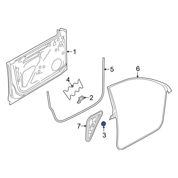 Volkswagen OE 191971908 Front Door Plug