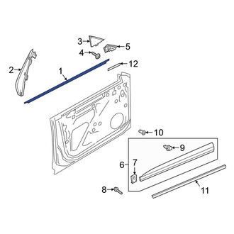 Volkswagen OE - Front Left Door Belt Molding