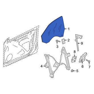 Volkswagen OE - Front Left Door Glass