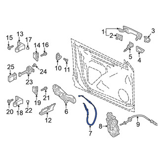 Volkswagen OE - Rear Outer Door Latch Cable