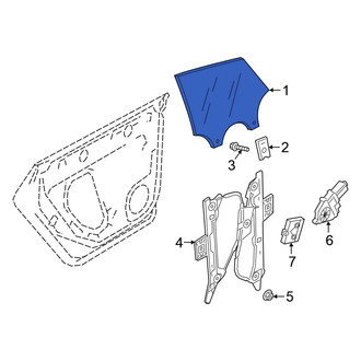 Volkswagen OE - Rear Right Door Glass