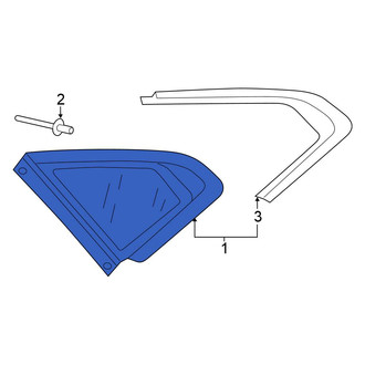 Volkswagen OE - Rear Left Quarter Glass