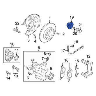 Volkswagen OE - Front Wheel Bearing and Hub Assembly