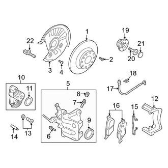 Volkswagen OE - Rear Suspension - Brake Components (300 x 12 mm), (FWD)