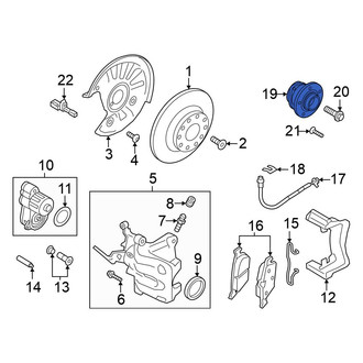 Volkswagen OE - Front Wheel Bearing and Hub Assembly
