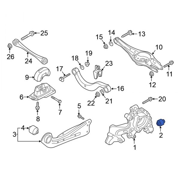 Volkswagen OE 5Q0505553 Rear Suspension Knuckle Bushing