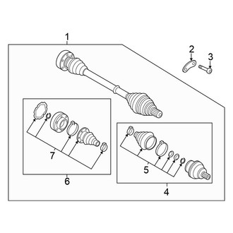 Volkswagen OE - Rear Suspension - Drive Axles (SE / SE R-Line / SEL / SEL Premium / SEL Premium R-Line / SEL R-Line AWD)